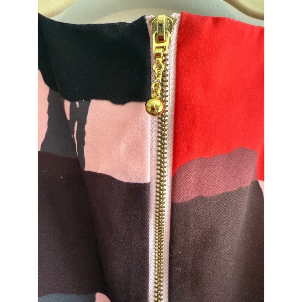 Kate Spade New York Abstract Print‎ Sleeveless Dress - Red Black Pink